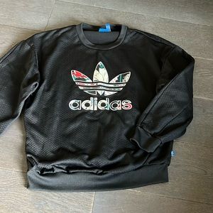 Black Adidas embroidered Sweatshirt- Size M